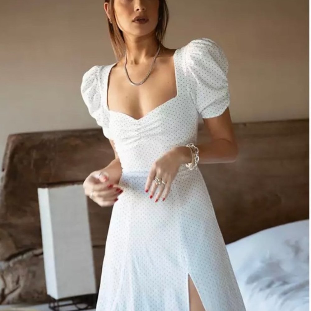 Danielle Bernstein Polka Dot Midi Dress